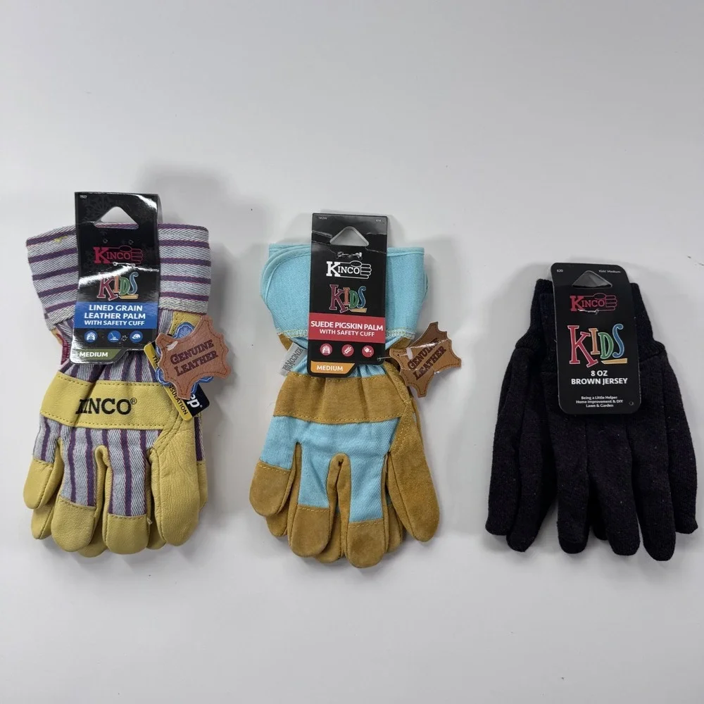 KINCO Kids Medium Glove Bundle x 3 Snow Glove Farm Ranch Lawn Garden